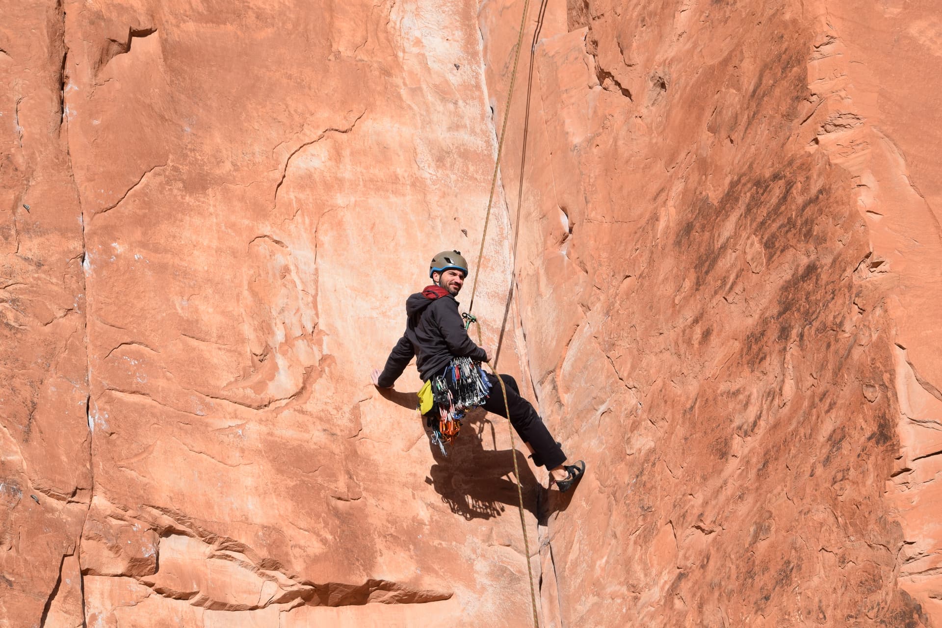 Climbing in Utah.